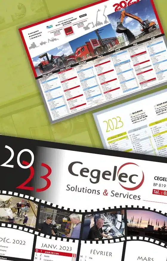 Calendrier publicitaire professionnel