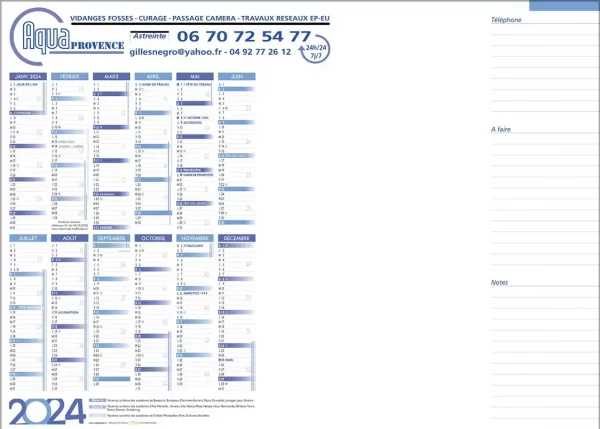 Sous-Mains personnalisés 40 feuilles Bloc-notes