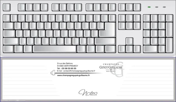 Sous-Main Clavier personnalisables Notes