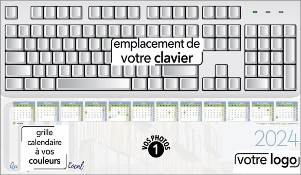 Sous-main clavier entièrement personnalisé