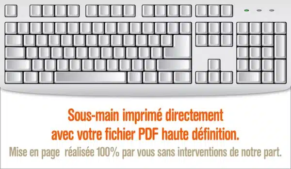 Sous-mains personnalisé pour clavier ordinateur