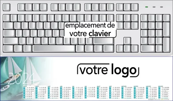 Sous-mains bureau personnalisé clavier