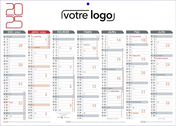 Impression sous-main calendrier publicitaire professionnel