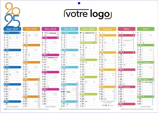 éphéméride publicitaire cartonné à personnaliser avec votre pub