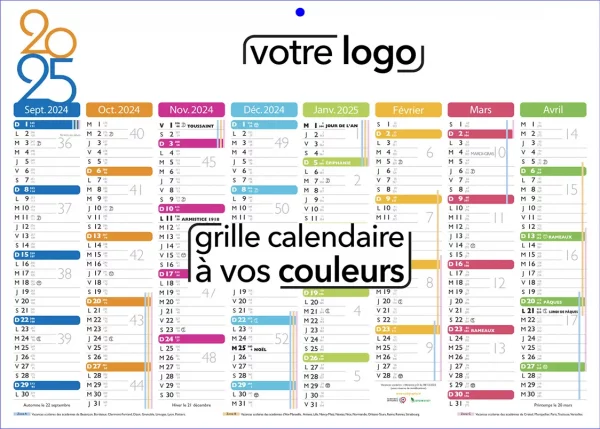 Imprimer mon logo sur un calendrier bancaire personnalisé