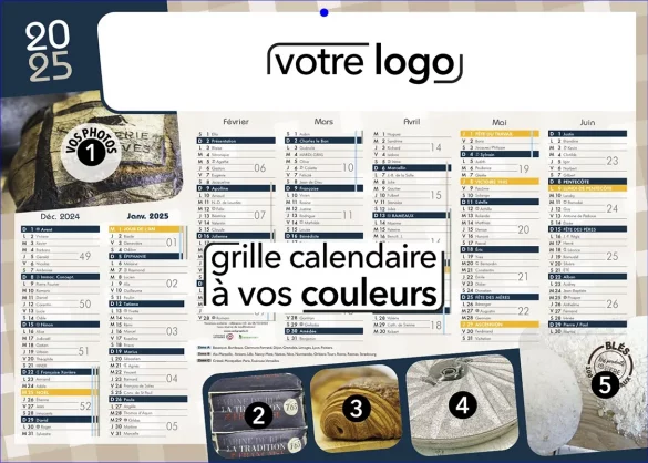 Impression calendriers personnalisés publicitaires à votre identité