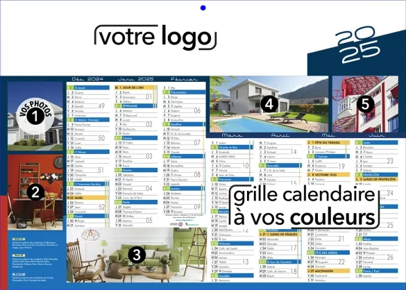 calendrier de poche 2025 2026 pas cher personnalisé avec votre pub