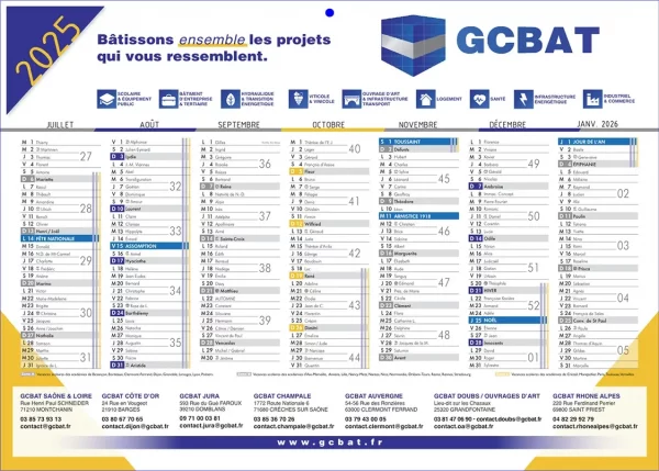 calendrier publicitaire bancaire personnalisé avec votre publicité et logos