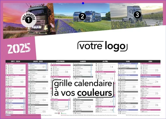 calendriers de poche pas cher publicitaire personnalisé avec logo et photo