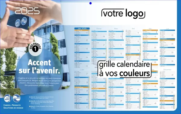 calendrier bancaire personnalisé publicitaire carton épais