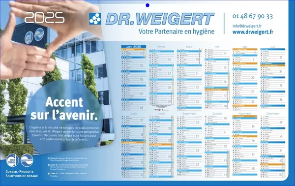 Calendriers 100% personnalisables N°28 - 13 mois sur une face