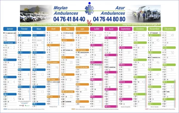 Calendrier 100% personnalisé 13 mois sur une face N°20