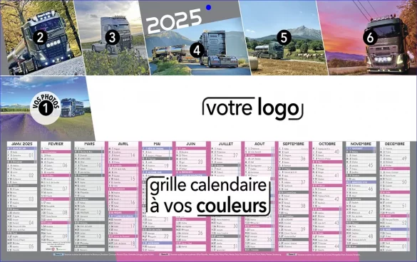 calendrier bancaire personnalisé publicitaire carton rigide contrecollé