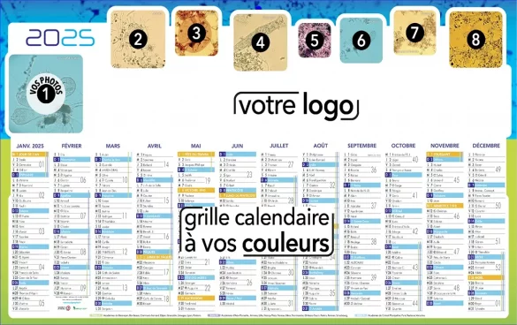 Impression calendriers professionnels personnalisés avec logo