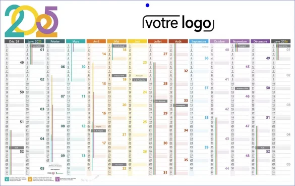 Impression calendrier illustré sous-main publicitaire rigide cartonné