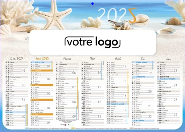 impression calendrier publicitaire personnalisé pour l'entreprise